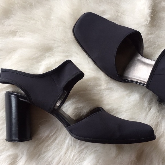 Enzo Angiolini Blue Square Toe Heels Size 7.5 - Picture 1 of 6